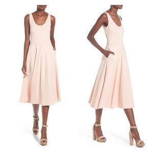 Blush stretch knit midi dress - Leith